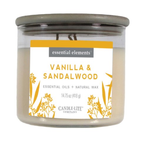 Candle-Lite - Vanilla & Sandalwood Candle Jar