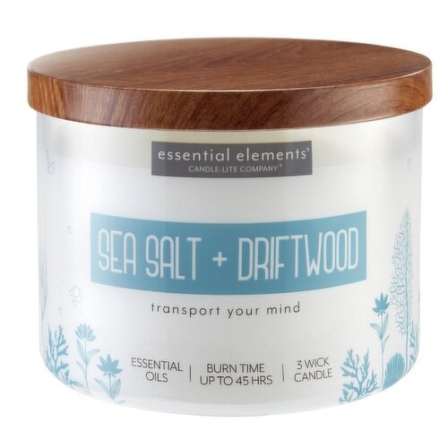 Candle-Lite - Cndle Lite Sea Salt & Driftwood 14.75