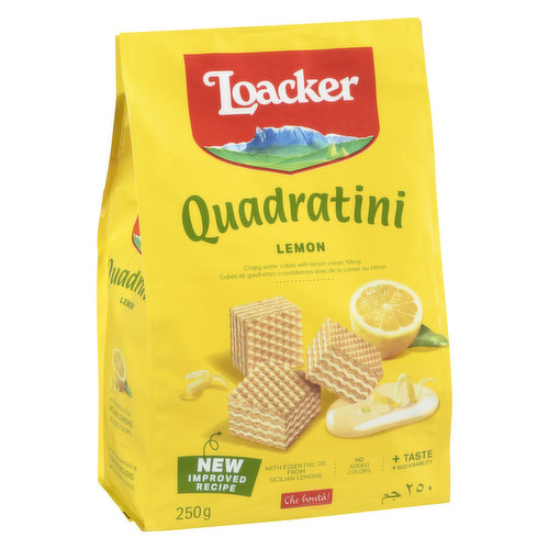 Loacker - Wafers Cookies, Quadratini Lemon