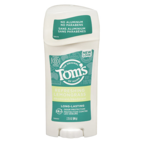 Tom's Of Maine - Long Lasting Deodorant - Refreshing Lemon Grass