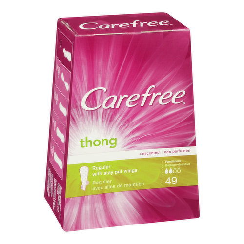 Carefree - Pantyliners - Thong Regular Unscented