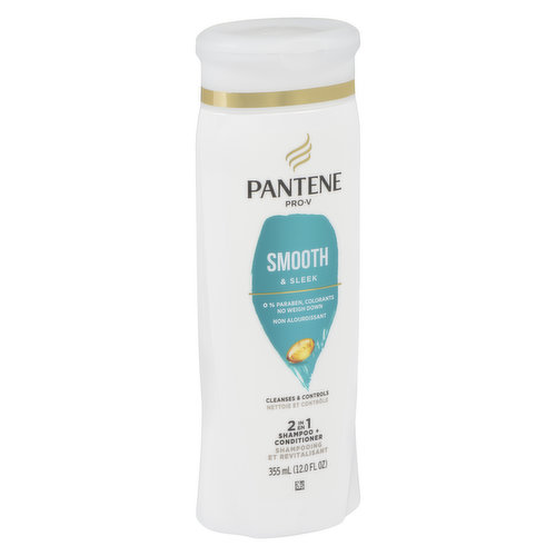 PANTENE - Pro-V 2 in 1 Shampoo & Conditioner, Smooth & Sleek