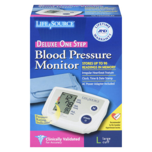 Life Source - Blood Pressure Ua767 Deluxe 1 Step Large Cuff