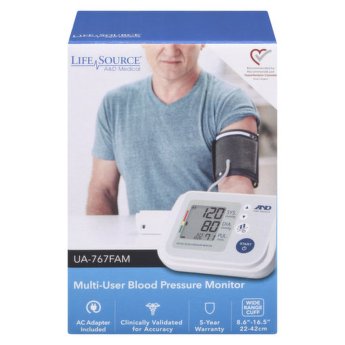 A&D Medical Multi-User Blood Pressure Monitor UA-767F Carry Case and Cuff