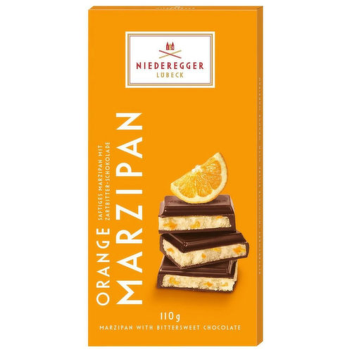 Niederegger - Marzipan Chocolate Bar Orange - Choices Markets