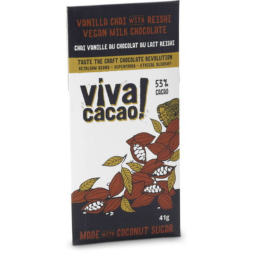 Viva Cacao - Chocolate Bar Vanilla Chai With Reishi