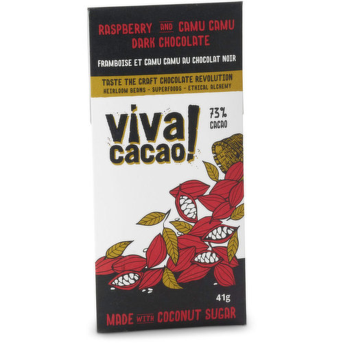 Viva Cacao - Chocolate Bar Raspberry Camu Camu