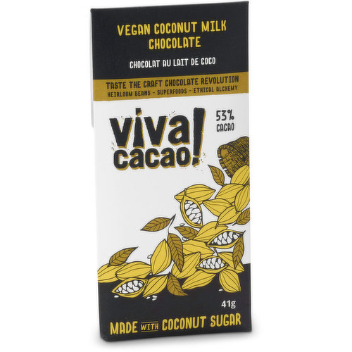 Viva Cacao - Chocolate Bar - Vegan Coconut Milk Chocolate