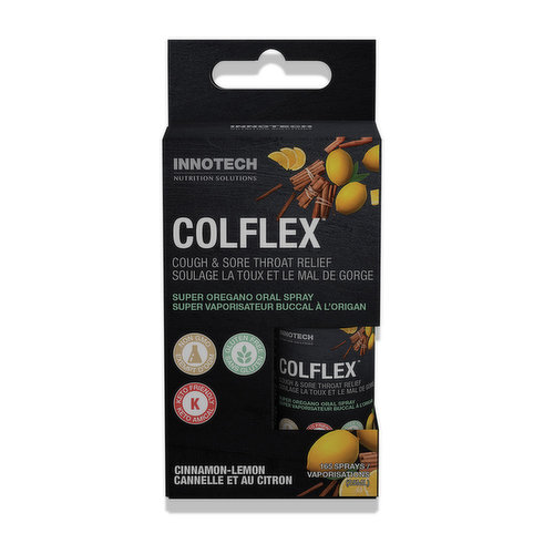 Innotech - Colflex Cough & Sore Throat Spray Cinnamon Lemon