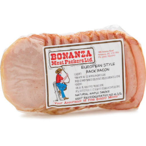 Bonanza - Sliced Back Bacon