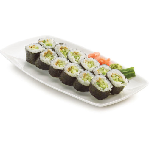 Sushi rice rolled with fresh cucumber and roasted sesame seeds. Made fresh instore daily.