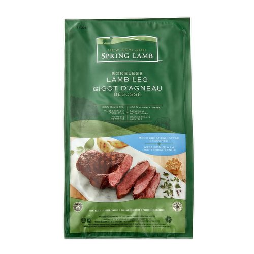 New Zealand - Spring Lamb Mediterranean Seasoned Boneless Leg