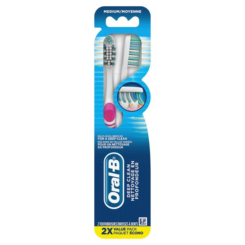 Value pack. Removes more plaque than a regular manual toothbrush. Massages and stimulates gums. Helps clean along the gum line. Helps you reach your back teeth.