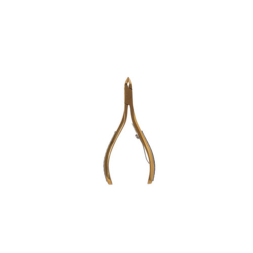 The gold standard in nail care with anti-slip grips for total control,the gilded cuticle nipper has fine, mega-sharp blades for the ultimate in cuticle grooming. It is is titanium-coated, so it's powerful and it lasts.