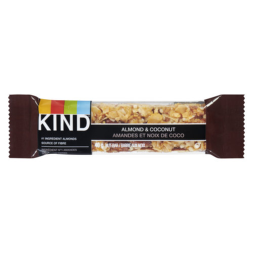 A satisfying blend of ingredients such as whole almonds & coconut for a snack thats simple & delicious. Gluten free, source of fibre, & no genetically engineered ingredients.