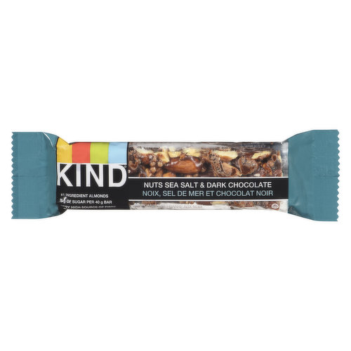 Be-Kind Dark Chocolate Nuts & Sea salt 40 Gr