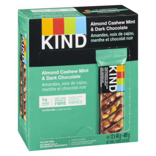 Kind - Trail Mix Bars - Almond Mint & Dark Chocolate