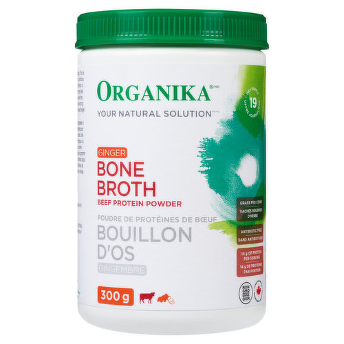 Organika - Bone Broth Beef Protein Powder Ginger