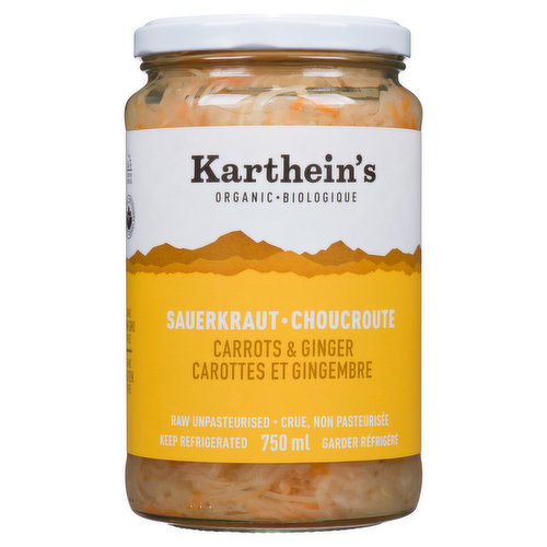 Kartheins - Sauerkraut Carrot Ginger Organic