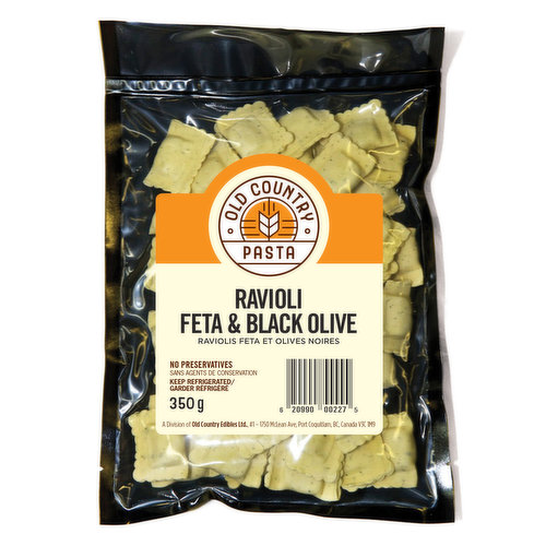 Old Country Pasta - Ravioli Feta & Black Olive