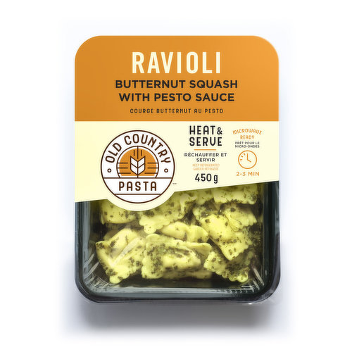 Old Country Pasta - Ravioli Butternut Squash & Pesto Sauce