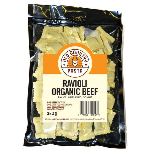 Old Country Pasta - Ravioli Beef made with Organic Beef