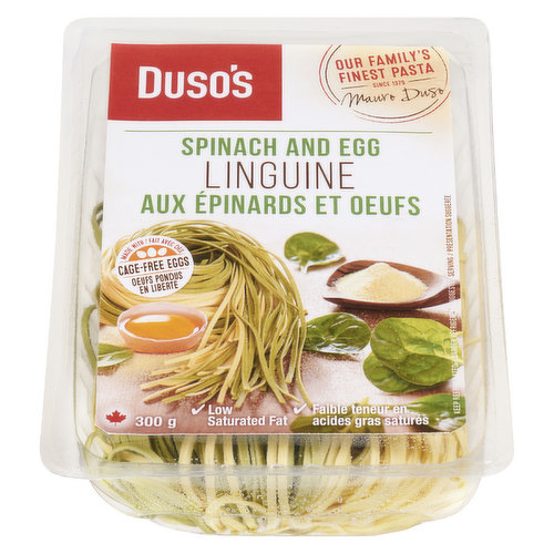 Dusos - Linguine Duet Spinach & Egg
