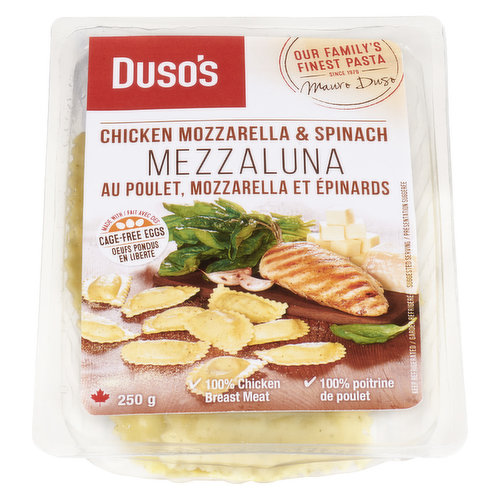 Dusos - Mezzaluna Chicken Mozzarella & Spinach