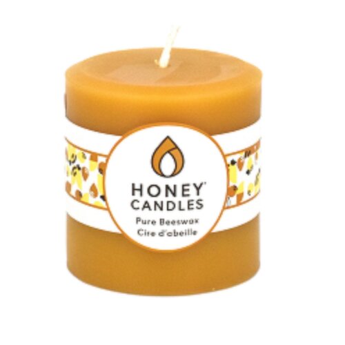 Honey Candles - Pure Beeswax 3in Pillar Candle