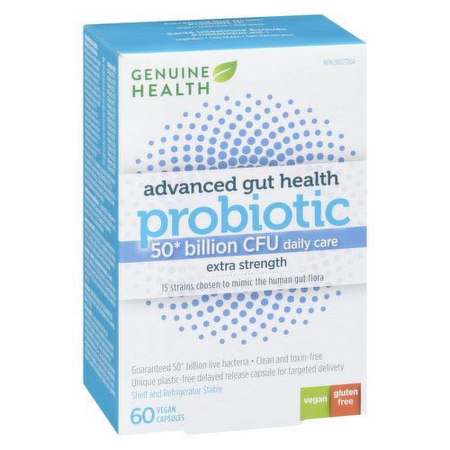 Genuine Health - Advanced Gut Health Probiotic 50 Billion CFU