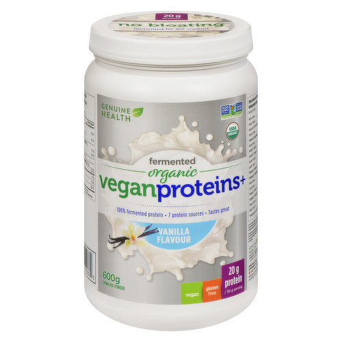 Genuine Health - Fermented Organic Vegan Protein + Vanilla
