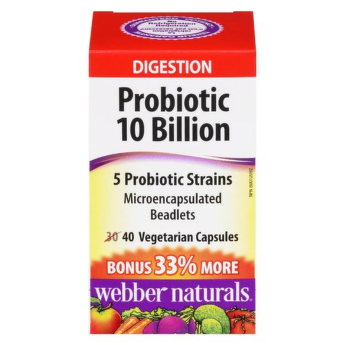 Webber naturals - Probiotic 10 Billion Capsules - Digestion