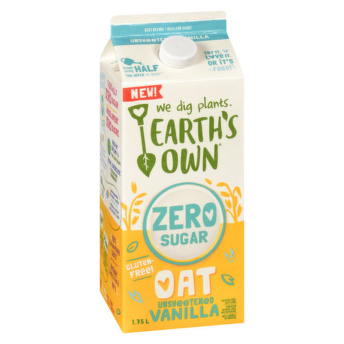 Earth's Own - Gluten Free Unsweetened Vanilla Oat Milk.