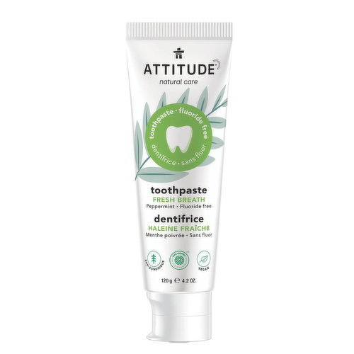 Attitude - Fresh Breath Toothpaste Fluoride Free Peppermint