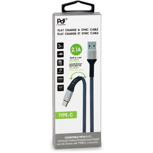 Pdi Accessories - Flat Charge & Sync Cable - Type-C