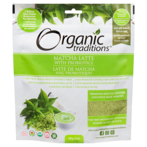 Organic Traditions - Matcha Latte with Probiotics