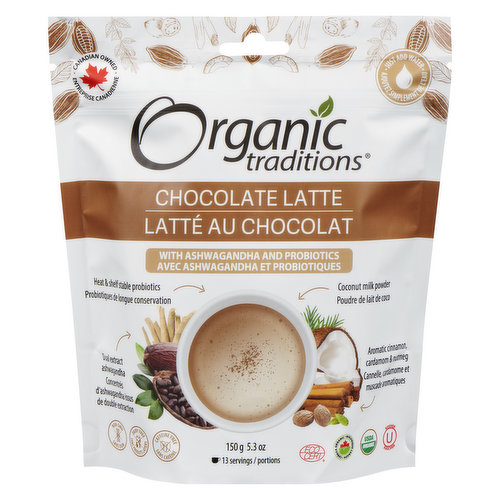 Organic Traditions - Chocolate Latte with Ashwangandha and Probiotics