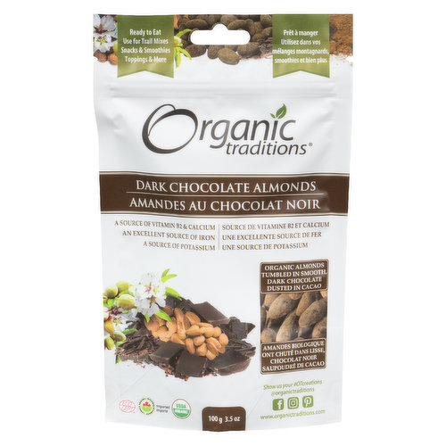 Organic Traditions - Dark Chocolate Almonds