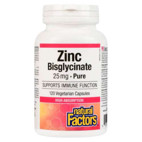 Natural Factors - Zinc Bisglycinate 25mg