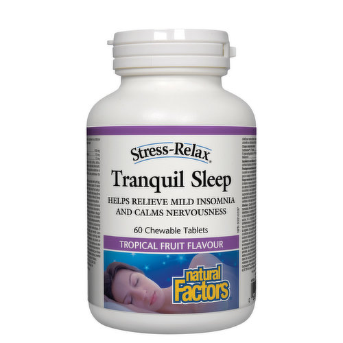 Natural Factors - Stress Relax Tranquil Sleep Chews Tropical Fruit