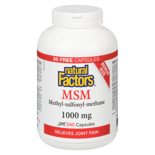 Natural Factors - MSM 1000mg Bonus