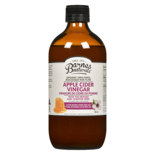 Barnes - Apple Cider Vinegar with NPA+5 Manuka Honey