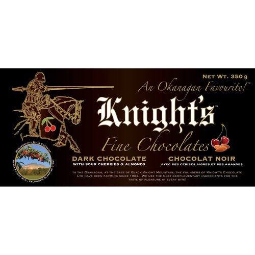 Knight's - Dark Chocolate Bar - Sour Cherry & Almond