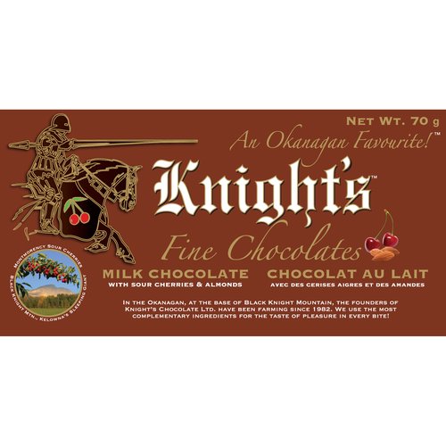 Knight's - Milk Chocolate Bar - Sour Cherry & Almond