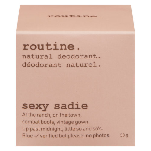 routine. - Natural Deodorant Sexy Sadie