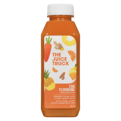 Pineapple, orange, carrot, turmeric, ginger & lemon. Sweet & spicy. This juice has warming ingredients with ginger & turmeric. Anti-Inflammatory, energizing & mood boosting.
