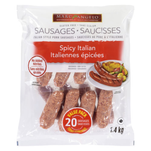 Marc Angelo - Pork Sausages - Hot Italian Style