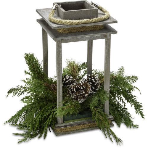 Rustic - Greenery Lantern