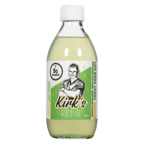 Kirks Kefir - Sparkling Apple Lime Ginger Organic
