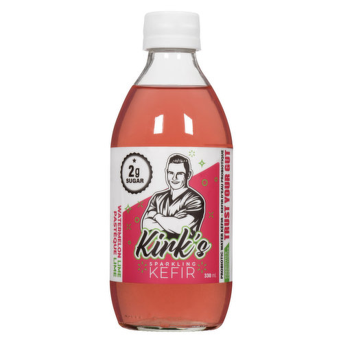 Kirks Kefir - Sparkling Probiotic Beverage, Watermelon Lime